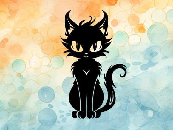 Black Cat Silhouette: A Versatile Graphic for Halloween and Beyond