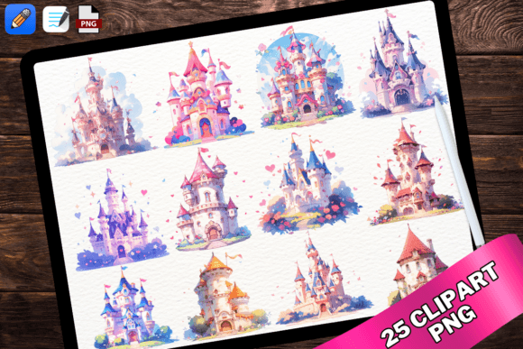 Cartoon Magical Castle PNG Clipart: Beyond the Font