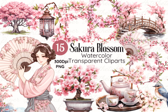 Cherry Blossom Clipart Watercolor Sakura: A Designer's Asset Guide