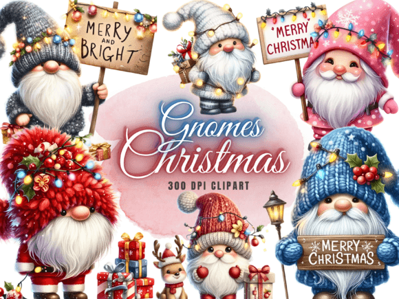 Christmas Gnome PNG: A Festive Clipart Bundle for Creators