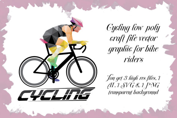 Cycling Low Poly Craft File Vector: A Modern Edge for Creative Projects