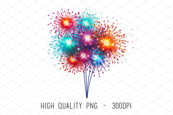 Elevate Your Celebrations with Fireworks New Years Sublimation Clipart