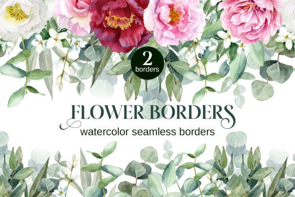 Enriching Your Designs with Watercolor Peony Seamless Borders PNG