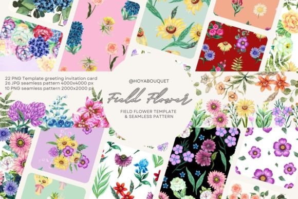 Field Flower Template & Seamless Pattern: Your Guide to Botanical Design