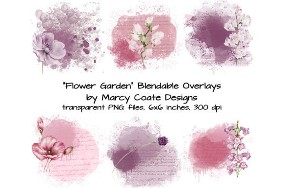 Flower Garden Blendable Overlays: Shabby Chic Design Made Simple