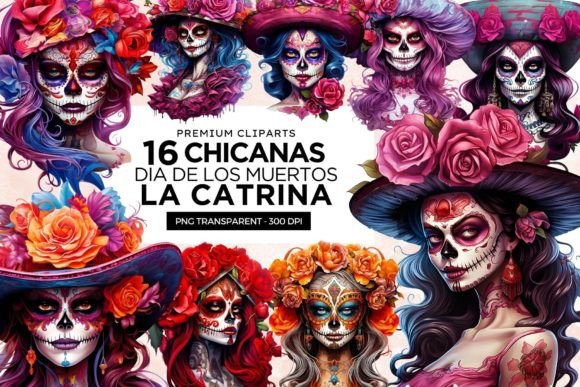 La Catrina Day of the Dead PNG Clipart for Vibrant Projects