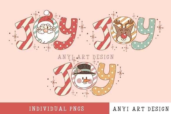 Retro Groovy Christmas Joy PNG: Vintage Cheer for Modern Projects