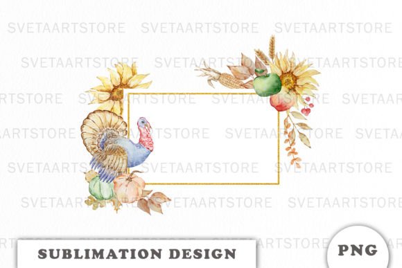 Watercolor Thanksgiving Gold Frame PNG: Design Guide